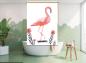 Preview: Extartiqe Duschrollo Flamingo moderner Rollo Duschvorhang